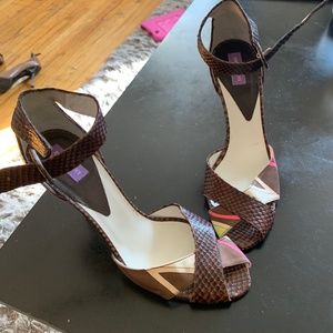 Emilio Pucci snakeskin open-toe sandals